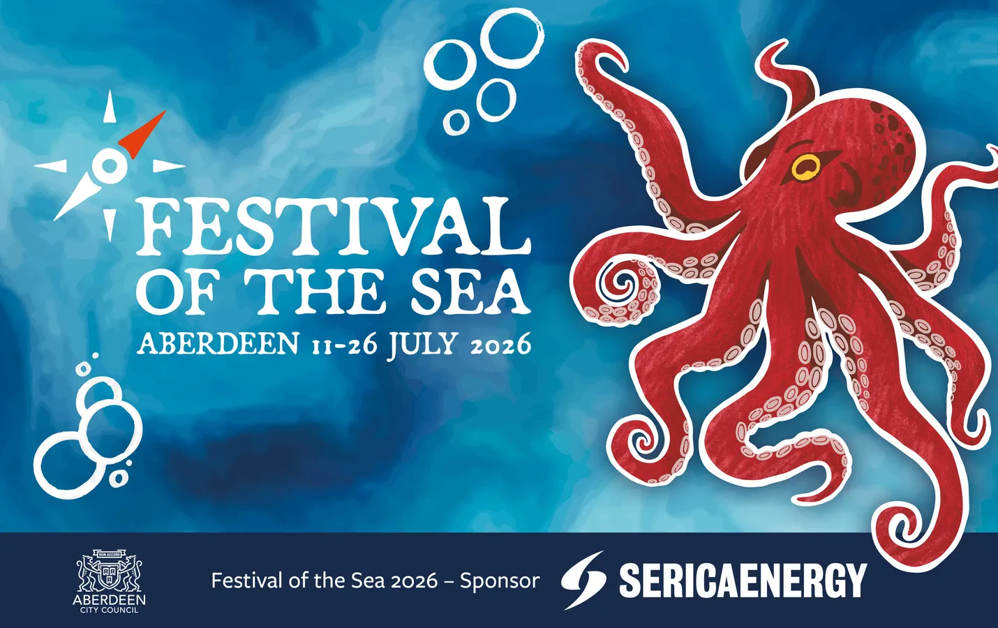 Festival of the Sea - Aberdeen 11-26 July 2026, Sponsored by Serica Energy.