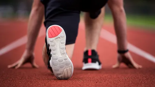 Start position on the outdoor running track