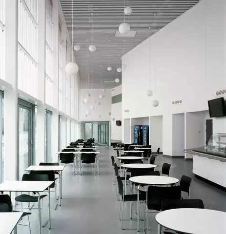 An empty clean café before opening.